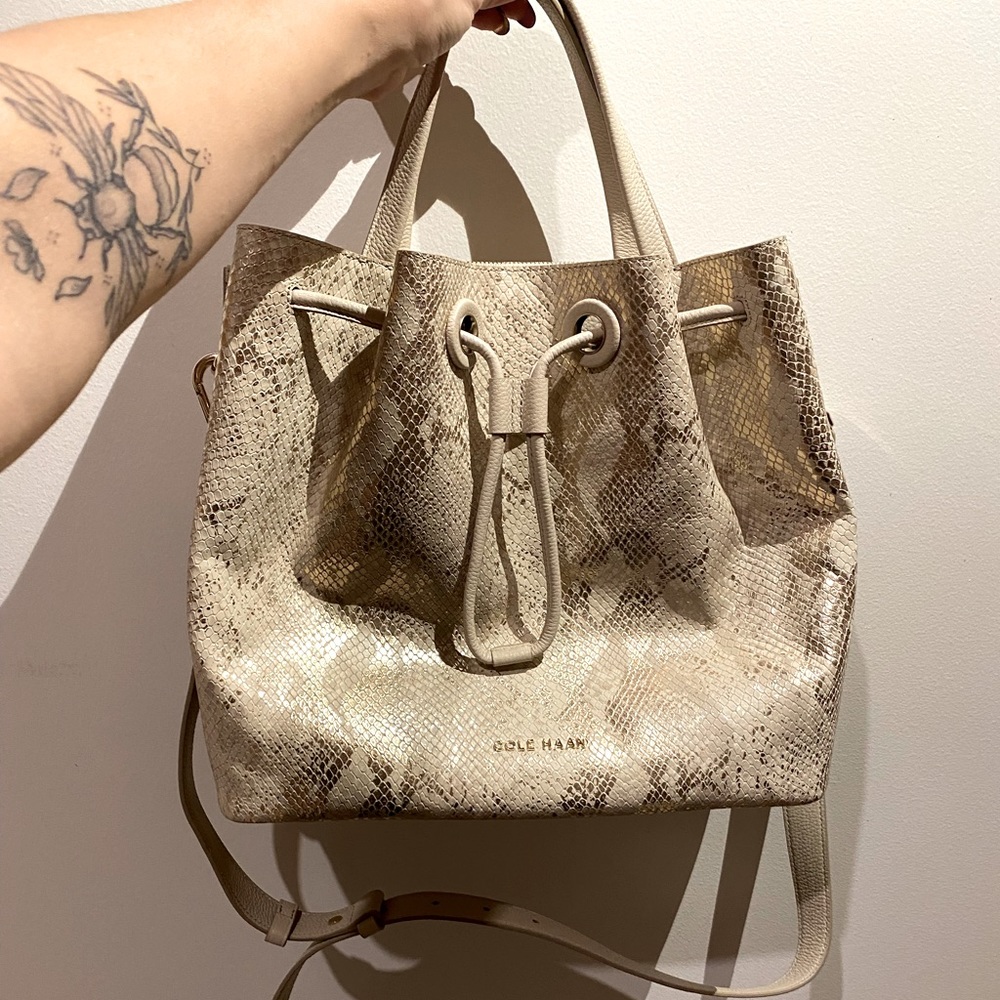 Cole Haan Leather Bucket Bag